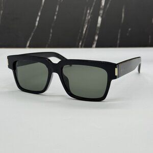 NEW SAINT LAURENT SL732/F VADIM 002 UNISEX BLACK SUNGLASSES SL 732/F 002